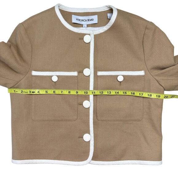 VERONICA BEARD Beale Cotton-Blend Tweed Jacket Size 8 - Picture 11 of 15